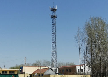 3 Legged Tubular Mobile Communication Tower , Outer Ladder Mobile Tower Antenna