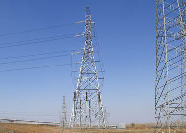 High Voltage Electric Power Tower For Transmission Line Angle Steel Structure