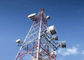 80m Triangle Telecom Steel Tower , Galvanized / Painted Communication Antenna Tower