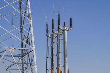 Tall 500KV Lattice Transmission Tower , Welding Metal Power Line Towers