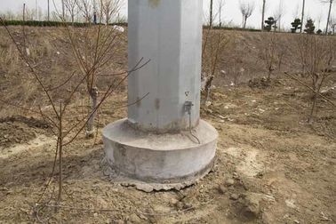 polonais en acier tubulaire galvanisé par 110KV, transport d'énergie élevé de mât unipolaire