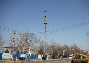 5 - 100m Telecom Steel Tower Inside Ladder With 3 Platforms ,  ISO Certificate Mobile Tower