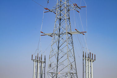 High Voltage Electric Power Tower For Transmission Line Angle Steel Structure