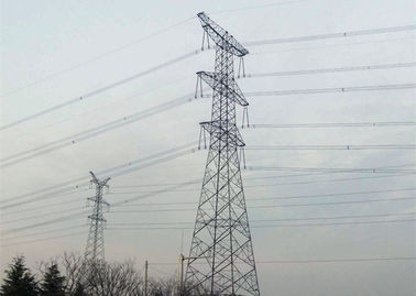 Double Circuit Electric Power Tower High Voltage Low  Alloy Structural Steel Material