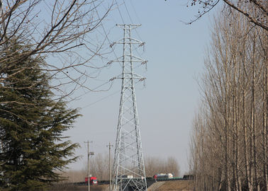 Double Circuit Electric Power Tower High Voltage Low  Alloy Structural Steel Material